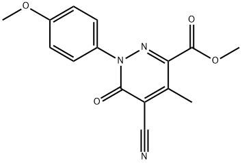 METHYL 5-CYANO-1-(4-METHOXYPHENYL)-4-METHYL-6-OXO-1,6-DIHYDRO-3-PYRIDAZINECARBOXYLATE Struktur