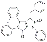 (Z)-3-BENZYLIDENE-4-(2-FLUOROPHENYL)-1,5-DIPHENYL-4,5-DIHYDROPYRROLO[3,4-B]PYRROLE-2,6(1H,3H)-DIONE Struktur