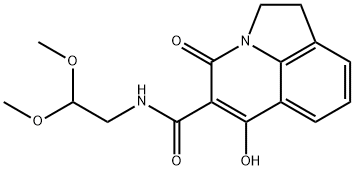 N-(2,2-DIMETHOXYETHYL)-6-HYDROXY-4-OXO-1,2-DIHYDRO-4H-PYRROLO[3,2,1-IJ]QUINOLINE-5-CARBOXAMIDE Struktur