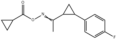 1-(2-([(CYCLOPROPYLCARBONYL)OXY]ETHANIMIDOYL)CYCLOPROPYL)-4-FLUOROBENZENE Struktur