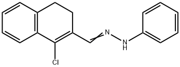 1-CHLORO-3,4-DIHYDRO-2-NAPHTHALENECARBALDEHYDE N-PHENYLHYDRAZONE Struktur