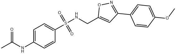 N-(4-[(([3-(4-METHOXYPHENYL)-5-ISOXAZOLYL]METHYL)AMINO)SULFONYL]PHENYL)ACETAMIDE Struktur