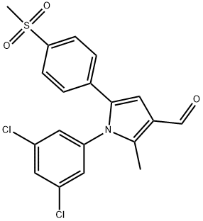 1-(3,5-DICHLOROPHENYL)-2-METHYL-5-[4-(METHYLSULFONYL)PHENYL]-1H-PYRROLE-3-CARBALDEHYDE Struktur