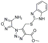 METHYL 1-(4-AMINO-1,2,5-OXADIAZOL-3-YL)-5-[(1H-1,3-BENZIMIDAZOL-2-YLSULFANYL)METHYL]-1H-1,2,3-TRIAZOLE-4-CARBOXYLATE Struktur