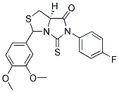 (7AR)-3-(3,4-DIMETHOXYPHENYL)-6-(4-FLUOROPHENYL)-5-THIOXOTETRAHYDRO-7H-IMIDAZO[1,5-C][1,3]THIAZOL-7-ONE Struktur