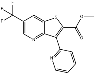 METHYL 3-(2-PYRIDINYL)-6-(TRIFLUOROMETHYL)THIENO[3,2-B]PYRIDINE-2-CARBOXYLATE Struktur