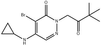 4-BROMO-5-(CYCLOPROPYLAMINO)-2-(3,3-DIMETHYL-2-OXOBUTYL)-3(2H)-PYRIDAZINONE Struktur