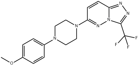 6-[4-(4-METHOXYPHENYL)PIPERAZINO]-3-(TRIFLUOROMETHYL)[1,2,4]TRIAZOLO[4,3-B]PYRIDAZINE Struktur