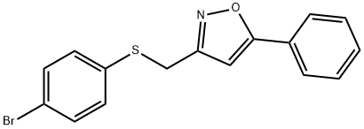 3-([(4-BROMOPHENYL)SULFANYL]METHYL)-5-PHENYLISOXAZOLE Struktur