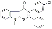 2-(BENZYLSULFANYL)-N-(4-CHLOROPHENYL)-1-METHYL-1H-INDOLE-3-CARBOXAMIDE Struktur