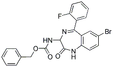 Z-(R,S)-3-AMINO-7-BROMO-5-(2-FLUOROPHENYL)-2-OXO-1,4-BENZODIAZEPINE Struktur