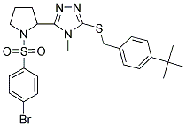 3-(1-[(4-BROMOPHENYL)SULFONYL]-2-PYRROLIDINYL)-5-([4-(TERT-BUTYL)BENZYL]SULFANYL)-4-METHYL-4H-1,2,4-TRIAZOLE Struktur