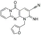 1-FURAN-2-YLMETHYL-2-IMINO-10-OXO-1,10-DIHYDRO-2H-1,9,10A-TRIAZA-ANTHRACENE-3-CARBONITRILE Struktur