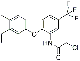 2-CHLORO-N-[2-[(7-METHYL-2,3-DIHYDRO-1H-INDEN-4-YL)OXY]-5-(TRIFLUOROMETHYL)PHENYL]ACETAMIDE Struktur