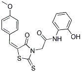 N-(2-HYDROXYPHENYL)-2-[(5E)-5-(4-METHOXYBENZYLIDENE)-4-OXO-2-THIOXO-1,3-THIAZOLIDIN-3-YL]ACETAMIDE Struktur