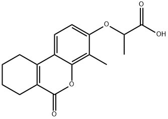 2-(4-METHYL-6-OXO-7,8,9,10-TETRAHYDRO-6H-BENZO[C]CHROMEN-3-YLOXY)-PROPIONIC ACID Struktur