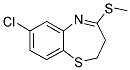 7-CHLORO-2,3-DIHYDRO-1,5-BENZOTHIAZEPIN-4-YL METHYL SULFIDE Struktur