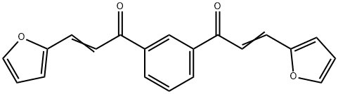 3-(2-FURYL)-1-(3-[3-(2-FURYL)ACRYLOYL]PHENYL)-2-PROPEN-1-ONE Struktur