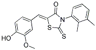 (5Z)-3-(2,3-DIMETHYLPHENYL)-5-(4-HYDROXY-3-METHOXYBENZYLIDENE)-2-THIOXO-1,3-THIAZOLIDIN-4-ONE Struktur