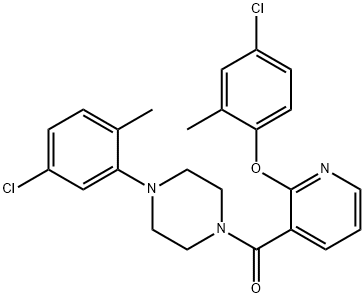 2-(4-CHLORO-2-METHYLPHENOXY)(3-PYRIDYL) 4-(5-CHLORO-2-METHYLPHENYL)PIPERAZINYL KETONE Struktur