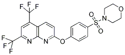 5,7-BIS(TRIFLUOROMETHYL)[1,8]NAPHTHYRIDIN-2-YL 4-(MORPHOLINOSULFONYL)PHENYL ETHER Struktur