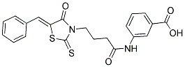 3-((4-[(5Z)-5-BENZYLIDENE-4-OXO-2-THIOXO-1,3-THIAZOLIDIN-3-YL]BUTANOYL)AMINO)BENZOIC ACID Struktur