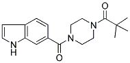 1-(2,2-DIMETHYLPROPANOYL)-4-[((1H)-INDOL-6-YL)CARBONYL]PIPERAZINE Struktur