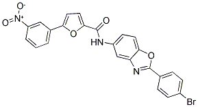 5-(3-NITRO-PHENYL)-FURAN-2-CARBOXYLIC ACID [2-(4-BROMO-PHENYL)-BENZOOXAZOL-5-YL]-AMIDE Struktur