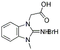 (2-IMINO-3-METHYL-2,3-DIHYDRO-BENZOIMIDAZOL-1-YL)-ACETIC ACID HYDROBROMIDE Struktur