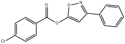 3-PHENYL-5-ISOXAZOLYL 4-CHLOROBENZENECARBOXYLATE Struktur