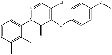 5-CHLORO-2-(2,3-DIMETHYLPHENYL)-4-(4-METHOXYPHENOXY)-3(2H)-PYRIDAZINONE Struktur