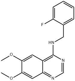 N-(2-FLUOROBENZYL)-6,7-DIMETHOXY-4-QUINAZOLINAMINE Struktur