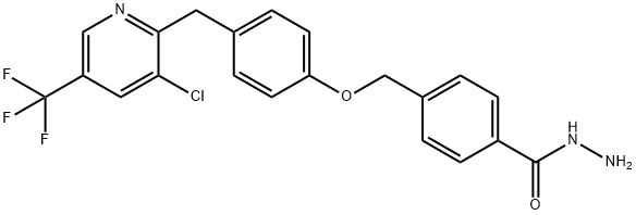 4-[(4-([3-CHLORO-5-(TRIFLUOROMETHYL)-2-PYRIDINYL]METHYL)PHENOXY)METHYL]BENZENECARBOHYDRAZIDE Struktur