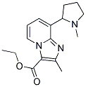 2-METHYL-8-(1-METHYL-PYRROLIDIN-2-YL)-IMIDAZO[1,2-A]PYRIDINE-3-CARBOXYLIC ACID ETHYL ESTER Struktur