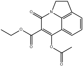 ETHYL 6-(ACETYLOXY)-4-OXO-1,2-DIHYDRO-4H-PYRROLO[3,2,1-IJ]QUINOLINE-5-CARBOXYLATE Struktur