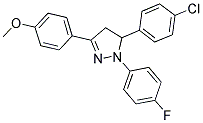 4-[5-(4-CHLOROPHENYL)-1-(4-FLUOROPHENYL)-4,5-DIHYDRO-1H-PYRAZOL-3-YL]PHENYL METHYL ETHER Struktur