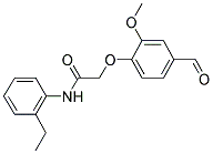 2-(4-FORMYL-2-METHOXYPHENOXY) ACETIC ACID, N-(2-ETHYLPHENYL)AMIDE Struktur