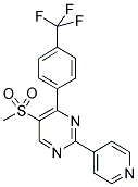 5-(METHYLSULPHONYL)-2-(PYRIDIN-4-YL)-4-[4-(TRIFLUOROMETHYL)PHENYL]PYRIMIDINE Struktur