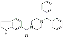 1-(DIPHENYLMETHYL)-4-[((1H)-INDOL-6-YL)CARBONYL]PIPERAZINE Struktur