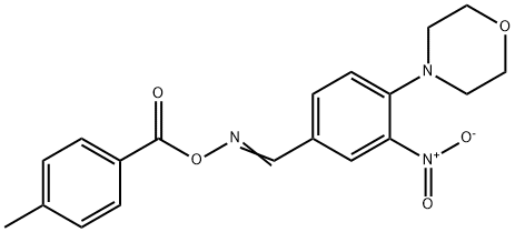 4-[4-(([(4-METHYLBENZOYL)OXY]IMINO)METHYL)-2-NITROPHENYL]MORPHOLINE Struktur