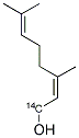 CIS-3,7-DIMETHYL-2,6-OCTADIENE-1-OL, [1-14C] Struktur