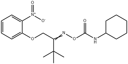 1-[2-(([(CYCLOHEXYLAMINO)CARBONYL]OXY)IMINO)-3,3-DIMETHYLBUTOXY]-2-NITROBENZENE Struktur