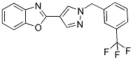 2-[1-(3-(TRIFLUOROMETHYL)BENZYL)-(1H)-PYRAZOL-4-YL]BENZOXAZOLE Struktur