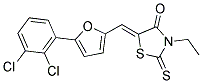 (5Z)-5-{[5-(2,3-DICHLOROPHENYL)-2-FURYL]METHYLENE}-3-ETHYL-2-THIOXO-1,3-THIAZOLIDIN-4-ONE Struktur