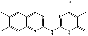 5-METHYL-2-[(4,6,7-TRIMETHYLQUINAZOLIN-2-YL)AMINO]PYRIMIDINE-4,6-DIOL Struktur