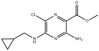 METHYL 3-AMINO-6-CHLORO-5-[(CYCLOPROPYLMETHYL)AMINO]PYRAZINE-2-CARBOXYLATE Struktur