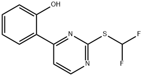 2-(2-[(DIFLUOROMETHYL)SULFANYL]-4-PYRIMIDINYL)BENZENOL Struktur