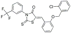 (5Z)-5-{2-[(2-CHLOROBENZYL)OXY]BENZYLIDENE}-2-THIOXO-3-[3-(TRIFLUOROMETHYL)PHENYL]-1,3-THIAZOLIDIN-4-ONE Struktur