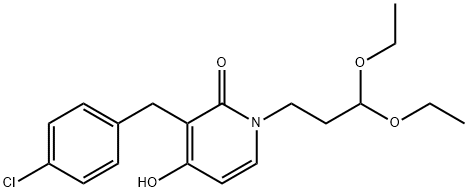 3-(4-CHLOROBENZYL)-1-(3,3-DIETHOXYPROPYL)-4-HYDROXY-2(1H)-PYRIDINONE Struktur