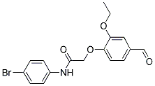 N-(4-BROMO-PHENYL)-2-(2-ETHOXY-4-FORMYL-PHENOXY)-ACETAMIDE Struktur